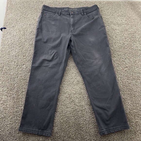 Other - Duluth Trading Pant Men 40x30 Blue Gray Flex Fire Hose Workwear Heavy Duty 36x28